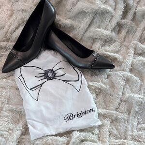 Brighton Black Embellished Flats